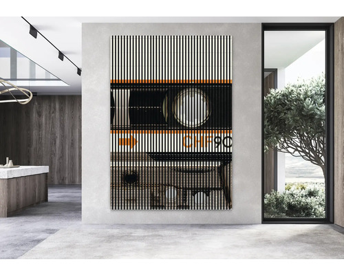 Chambre spacieuse avec une peinture murale d''une cassette compacte