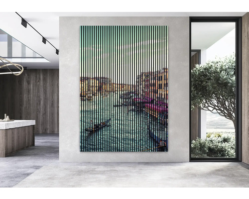 Image murale avec motif de Venise et gondole sur un canal