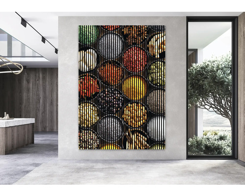 Image murale décorative avec motif d''épices dans une pièce moderne