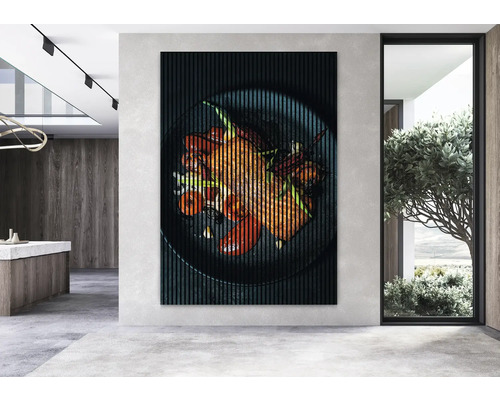 Image acoustique avec un motif alimentaire sur un mur
