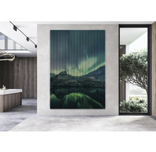 Dekoratives Wandpaneel mit Berglandschaft im Wohnraum
