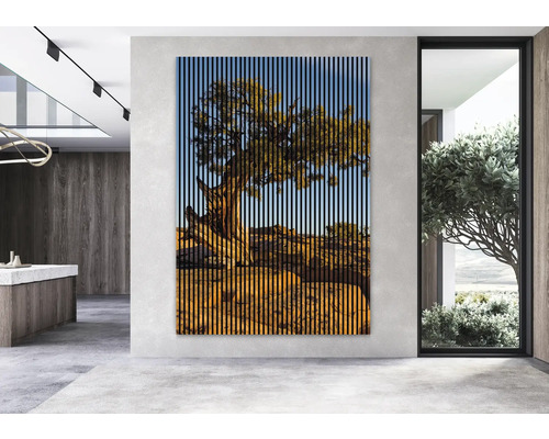 Tableau mural avec arbre sur toile dans un intérieur moderne