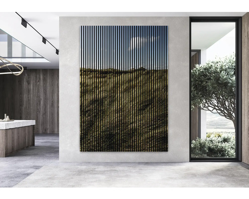 Grande peinture murale avec un paysage dans un espace design moderne