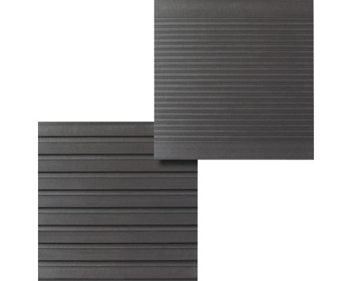 Lames de terrasse en plastique avec surface rainurée