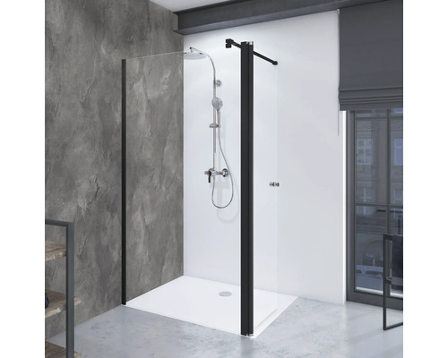 Panneau mural de douche Paroi arrière de lavabo Crédence de cuisine BREUER - gris ardoise 255 x 100 cm 9482548000203