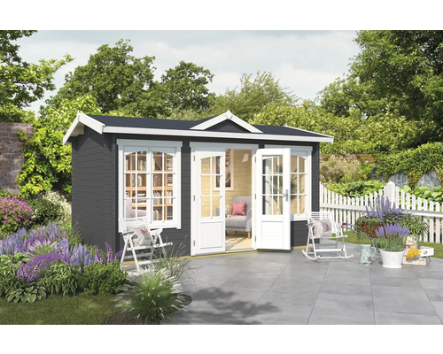 Gartenhaus Outdoor Life Kensington inkl. Fussboden 440 x 292,1 cm carbongrau