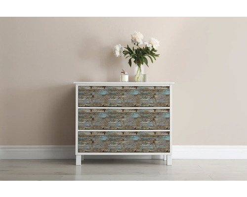 Kommode mit drei Schubladen im Vintage Holzdesign
