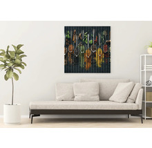 Wandbild mit Gewürzen und Küchenkräutern im Wohnzimmer
