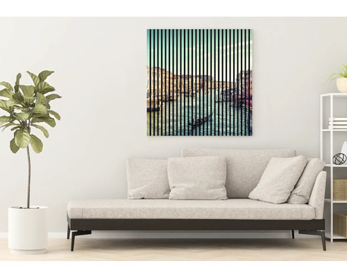 Tableau décoratif sur toile avec motif de gondole dans le salon