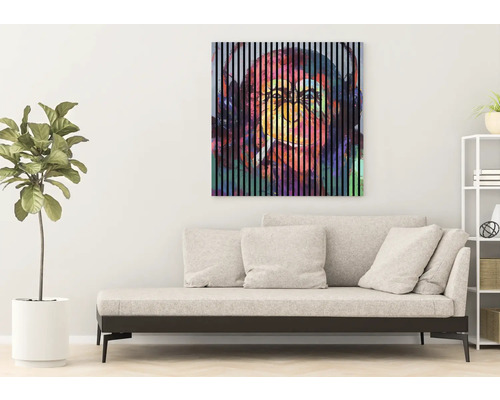 Tableau mural décoratif avec un motif de singe dans le salon
