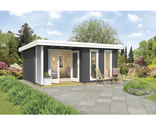 Abri de jardin Outdoor Life Orkney avec plancher 520 x 390 cm gris carbone
