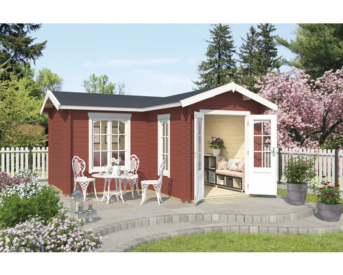 Gartenhaus Outdoor Life Portsmouth 44 inkl. Fussboden 450 x 447,6 cm schwedenrot