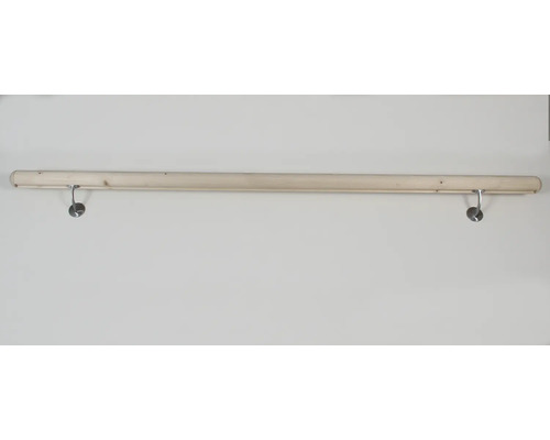 Holzhandlauf mit Metallhalterung zur Wandmontage