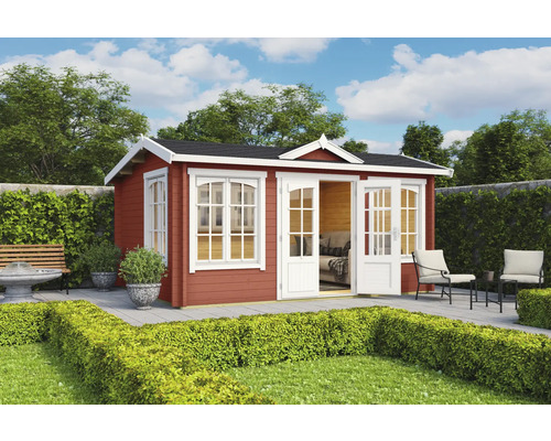 Gartenhaus Outdoor Life Windsor 44 inkl. Fussboden 440 x 340,2 cm schwedenrot