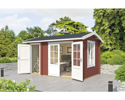 Gartenhaus Outdoor Life Wrexham 1 inkl. Fussboden 430 x 288,1 cm schwedenrot