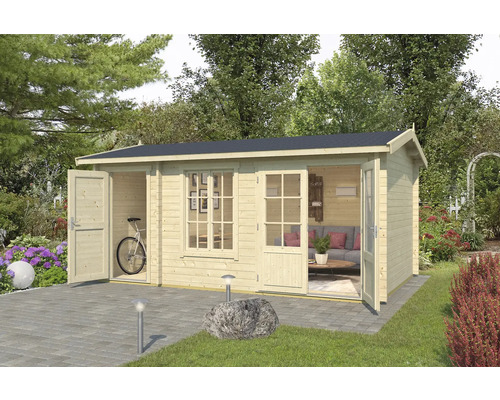 Gartenhaus Outdoor Life Wrexham 2 inkl. Fussboden 525 x 350,8 cm natur