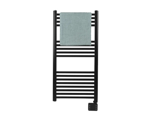 Sèche-serviettes électrique noir avec serviette