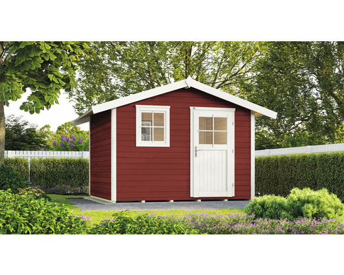 Abri de jardin weka 123 Taille 3 avec plancher 380 x 239 cm rouge de falun