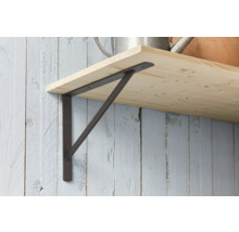 Wandregal mit Regalträger aus Metall montiert