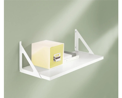 Wandregal mit Ablagefläche und Regalträgern an einer Wand