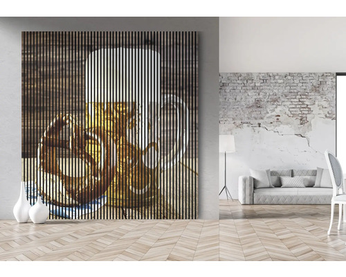 Image à lamelles avec chope de bière et bretzel