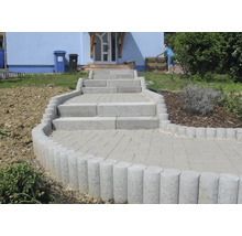 Rundpalisade iMount mit Hohlkehle grau 15 x 120 cm