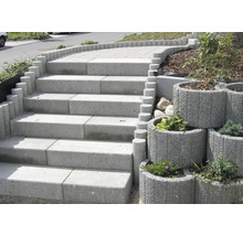 Rundpalisade iMount mit Hohlkehle grau 15 x 120 cm
