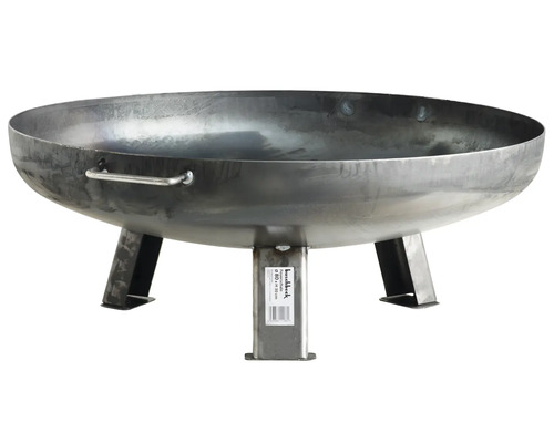 Brasero en acier avec trois pieds et poignée