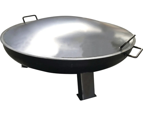 Feuerstelle aus Stahl mit Deckel und Griffen