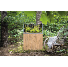 Aquarium mit Unterschrank im Wald