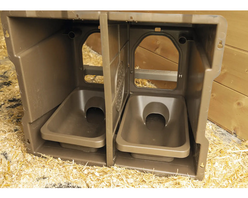 Doppelter Hühnerstall aus Kunststoff