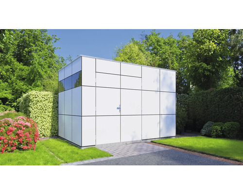 Gartenhaus Bertilo Design HPL 2 345 x 228 cm anthrazit-weiss