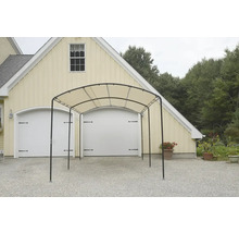 Pergola devant un garage à deux portes