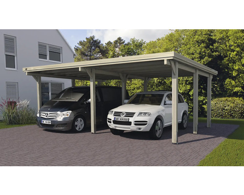 weka Doppelcarport 618 Gr. 1 Trapezdach 576x398 cm kesseldruckimprägniert