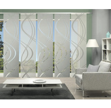 Panneau japonais Tiberio gris 60x245 cm lot de 5