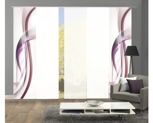 Raumansicht mit Schiebegardinen mit modernem Design