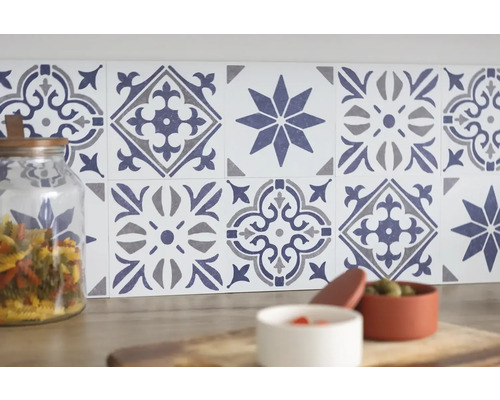 Carrelage mural autocollant Wall Tiles Alia blue 15,25 x 15,25 cm 6 pces