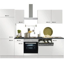 Cuisine complète avec évier, lave-vaisselle, cuisinière et hotte aspirante