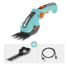 Gardena Akku-Grasschere mit Wechselmesser und USB-Ladekabel