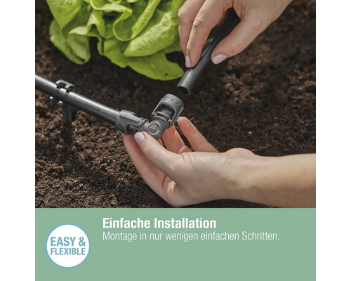 Arrosage de bassin de jardin avec élément de raccordement