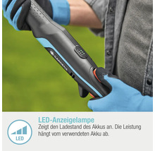 Gardena Grasschere mit LED-Akkuanzeige