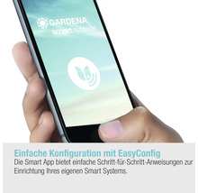 Smartphone mit der Gardena Smart System App