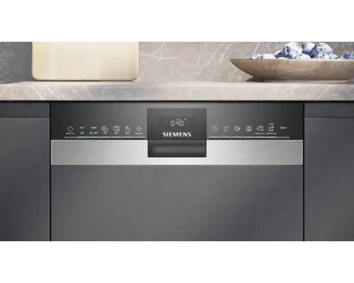 Lave-vaisselle Siemens avec panneau de commande et affichage