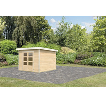 Holzgartenhaus mit Doppeltür im Garten
