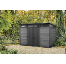 Abri de jardin en plastique avec double porte et fenêtres