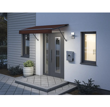 Porte d''entrée avec auvent, boîte aux lettres et éclairage extérieur