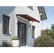 Façade de maison avec store au-dessus de la porte d''entrée