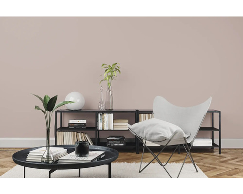 Salon avec étagère, fauteuil et table