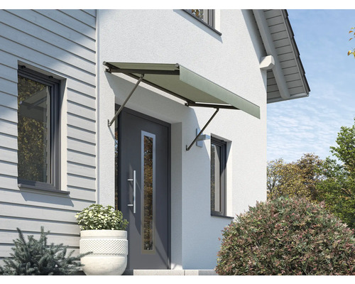 Auvent SCALA châssis RAL 8022 noir marron 120x90 cm tissu dessin U793 Auvent de porte d''entrée à l''entrée de la maison