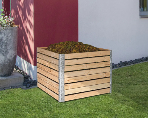 Komposter Stecksystem Typ 604 Douglasie ohne Deckel 80 x 80 x 77 cm natur